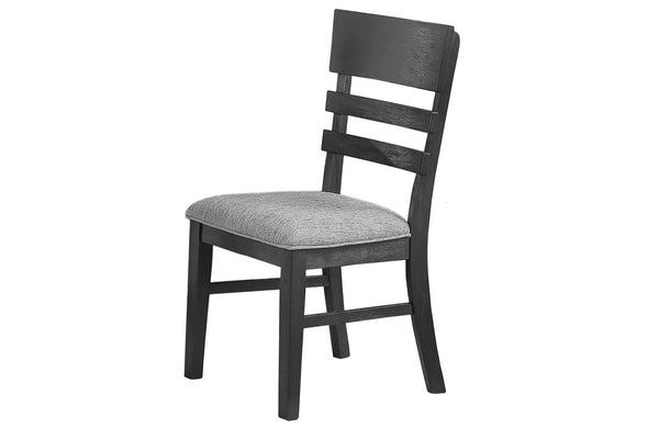 English Elm Upholstered Ladder-Back Counter Stools Set of Two with Solid Wood Frame for Kitchen Islands Standard Height B011P568813