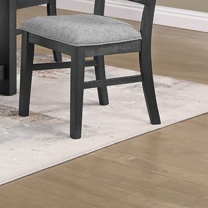 English Elm Upholstered Ladder-Back Counter Stools Set of Two with Solid Wood Frame for Kitchen Islands Standard Height B011P568813