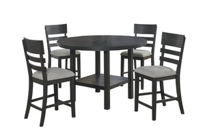 English Elm Upholstered Ladder-Back Counter Stools Set of Two with Solid Wood Frame for Kitchen Islands Counter Height B011P568814
