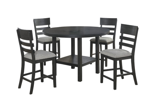 English Elm Upholstered Ladder-Back Counter Stools Set of Two with Solid Wood Frame for Kitchen Islands Counter Height B011P568814