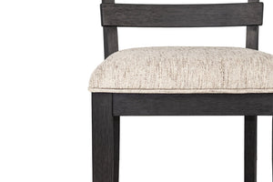 English Elm Upholstered Ladder-Back Counter Stools Set of Two with Solid Wood Frame for Kitchen Islands Counter Height B011P568814