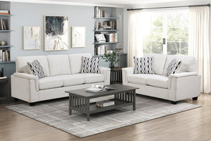 English Elm Beige Chenille Three Seater Sofa with Pocket Coil Cushions and Decorative Pillows B011P568818