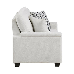English Elm Beige Chenille Loveseat with Pocket Coil Cushions and Reversible Covers for Living Rooms B011P568819