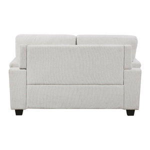 English Elm Beige Chenille Loveseat with Pocket Coil Cushions and Reversible Covers for Living Rooms B011P568819