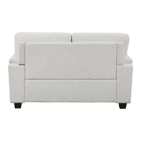 English Elm Beige Chenille Loveseat with Pocket Coil Cushions and Reversible Covers for Living Rooms B011P568819