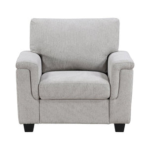 English Elm Gray Chenille Accent Chair with Pocket Coil Support for Living Room or Bedroom B011P568835