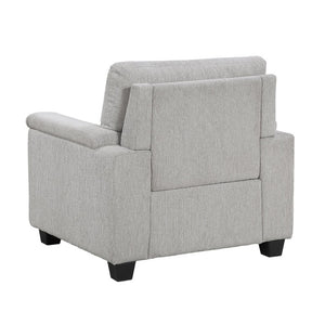 English Elm Gray Chenille Accent Chair with Pocket Coil Support for Living Room or Bedroom B011P568835