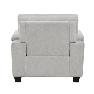 English Elm Gray Chenille Accent Chair with Pocket Coil Support for Living Room or Bedroom B011P568835