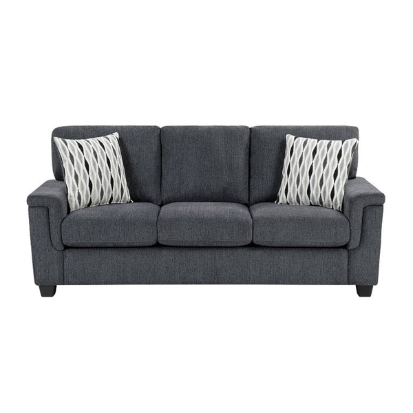 English Elm Dark Gray Chenille Sofa with Pocket Coil Cushions and Reversible Seats for Living Rooms B011P569498