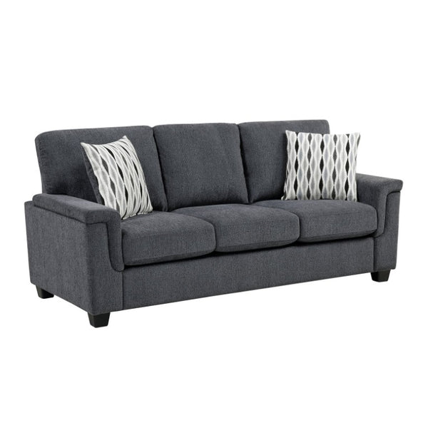 English Elm Dark Gray Chenille Sofa with Pocket Coil Cushions and Reversible Seats for Living Rooms B011P569498