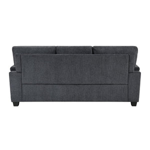 English Elm Dark Gray Chenille Sofa with Pocket Coil Cushions and Reversible Seats for Living Rooms B011P569498