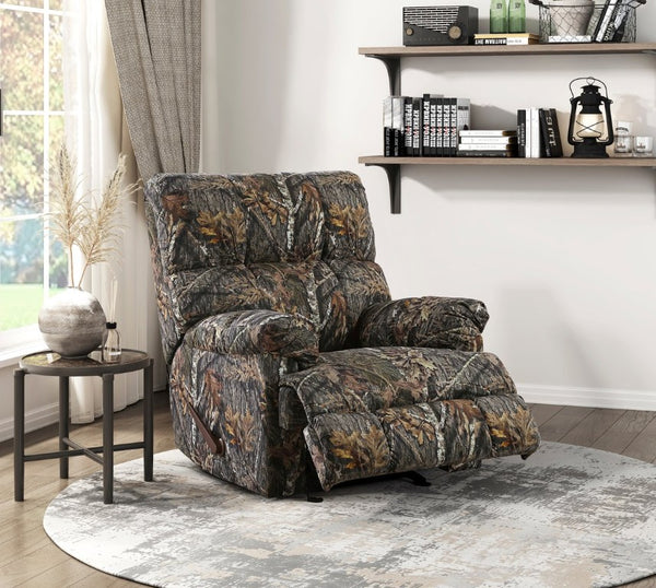 English Elm Modern Camouflage Microfiber Gliding Recliner with Pocket Coil Cushioning for Den or Man Cave B011P569518