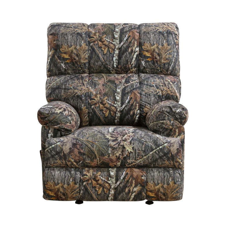 English Elm Modern Camouflage Microfiber Gliding Recliner with Pocket Coil Cushioning for Den or Man Cave B011P569518