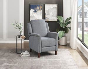 English Elm Modern Push Back Recliner Chenille Upholstered Nailhead Accent Living Room Chair B011P569519