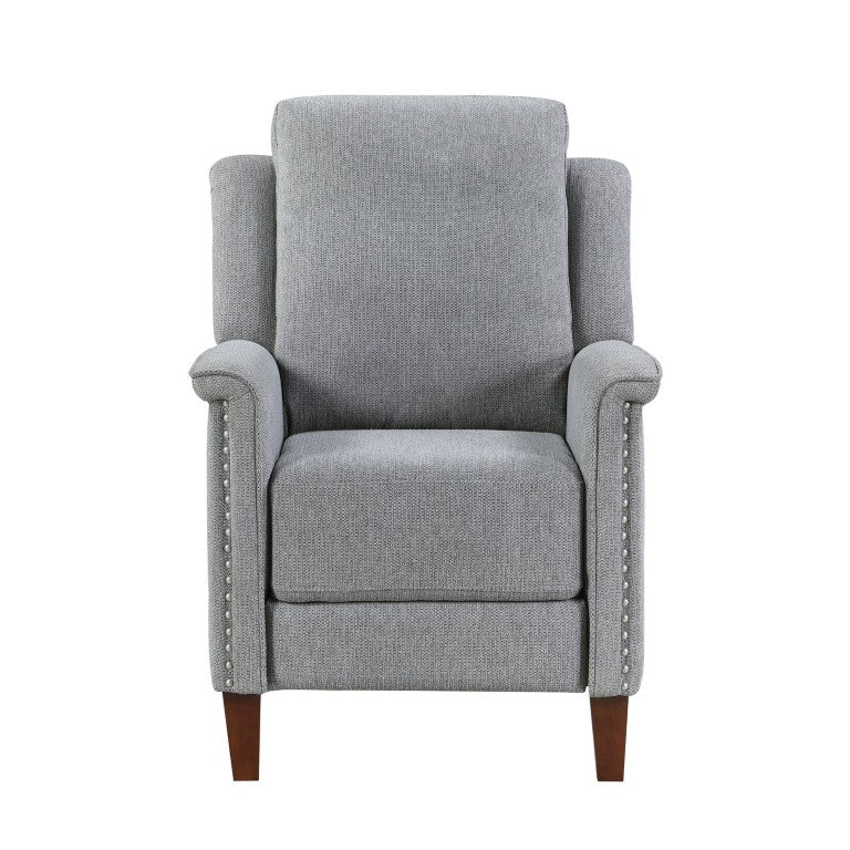 English Elm Modern Push Back Recliner Chenille Upholstered Nailhead Accent Living Room Chair B011P569519