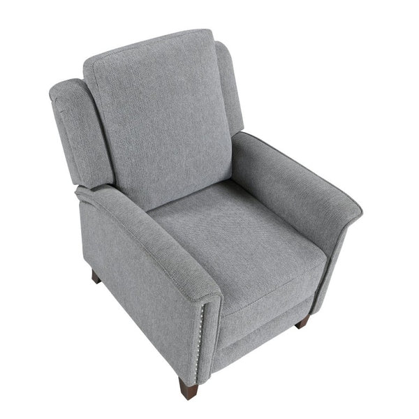 English Elm Modern Push Back Recliner Chenille Upholstered Nailhead Accent Living Room Chair B011P569519