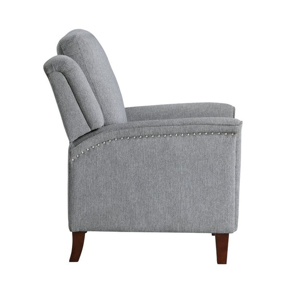 English Elm Modern Push Back Recliner Chenille Upholstered Nailhead Accent Living Room Chair B011P569519