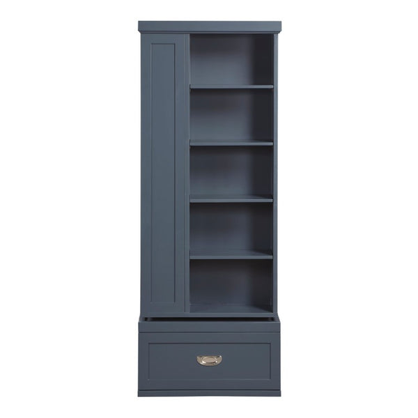 English Elm Modern Navy Blue Rotating Bookcase Tower with 16 Shelves and Dovetail Drawers B011P569528