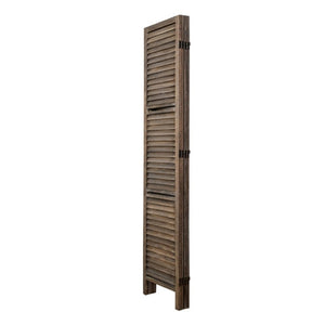 English Elm Country Style Four Panel Arc Top Wood Room Divider Farmhouse X Design Foldable Light Brown B011P569538
