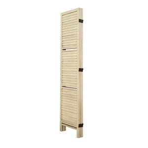 English Elm Country Style Four Panel Arc Top Wood Room Divider Farmhouse X Design Foldable Natural B011P569542
