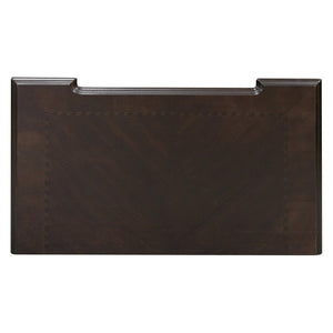 English Elm Nightstands Traditional Cherry Veneer Pair with Carved Molding and Three Drawers Each B011P572541
