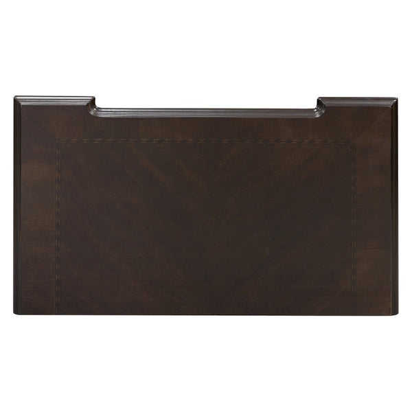 English Elm Nightstands Traditional Cherry Veneer Pair with Carved Molding and Three Drawers Each B011P572541