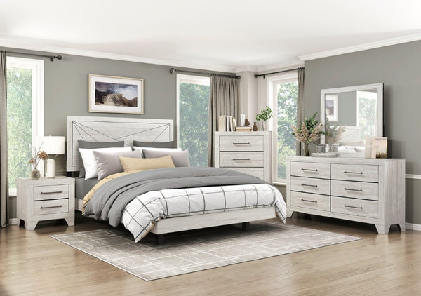 English Elm Dresser with Six Dovetail Drawers in Engineered Wood for a Contemporary Bedroom B011P572572
