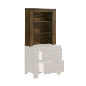 English Elm Nightstand Pier Tower Rustic Oak Veneer Open Shelving for Farmhouse Bedroom Storage B011P572608