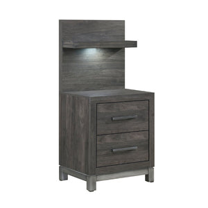 English Elm Bed Eastern King Coastal Platform with Faux Cane Headboard in Airy White Metal Gray Engineered Wood 79 L x 89.5 W x 43.5 H B011P572694