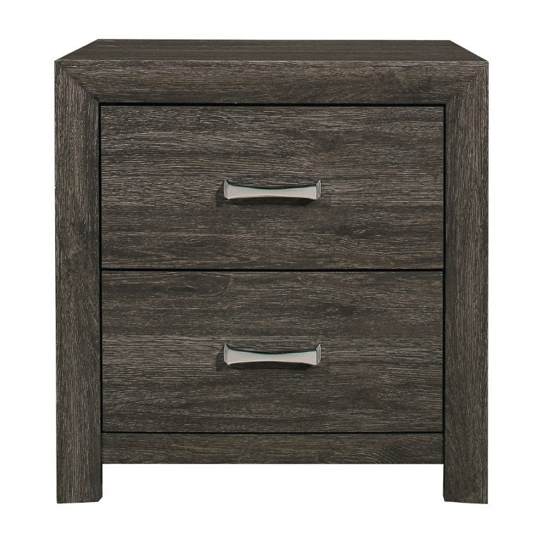 English Elm Nightstands Set of 2 Engineered Wood Contemporary Chrome Pulls Bedroom Furniture Pair Let Me Count: = 11, Space, S-E-T = 3, O-F = 2, 2 = 1, = 9, = 4, = Dark Gray 23.5 L x 16.5 W x 24.5 H B011P572699