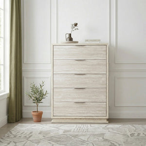 English Elm Chest of Drawers with Built in LED Lighting Two Tone Engineered Wood Bedroom Storage B011P572713