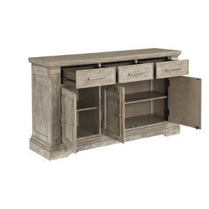 English Elm Buffet/Server Southlake Oak Veneer Wire Brushed Sideboard with Drawers for Dining Room B011P572746