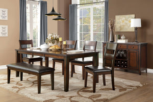English Elm Buffet/Server Mantello Mango Veneer Cherry Finish Wine Rack Transitional Dining Storage B011P572756