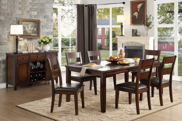 English Elm Buffet/Server Mantello Mango Veneer Cherry Finish Wine Rack Transitional Dining Storage B011P572756