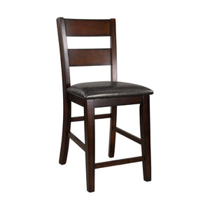English Elm Counter Height Mango Wood Veneer Dining Chair Set of 8 Transitional Faux Leather B011P572757