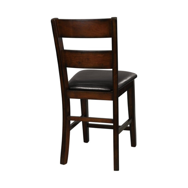 English Elm Counter Height Mango Wood Veneer Dining Chair Set of 8 Transitional Faux Leather B011P572757