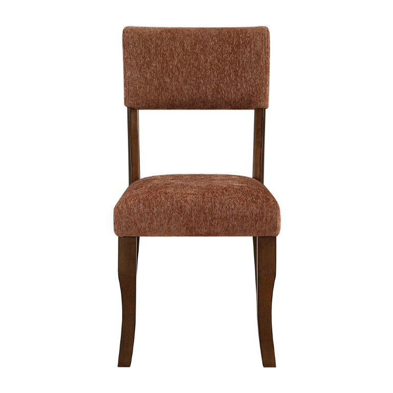 English Elm Side Chairs Set of 8 Chenille Upholstered Wood Frame Farmhouse Dining Seating B011P572800