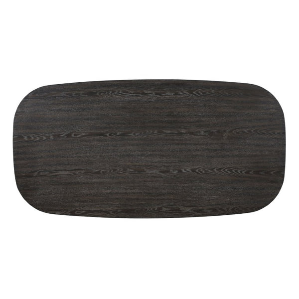 English Elm Dining Table Round Ebony Oak Veneer 57 Inch Seats Four Modern Minimalist 40 x 78 x 30.5 B011P572801