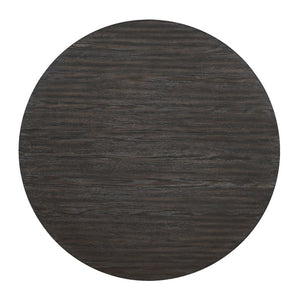 English Elm Dining Table Round Ebony Oak Veneer 57 Inch Seats Four Modern Minimalist 57.25 x 57.25 x 8.25 B011P572807