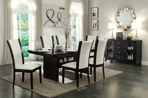 English Elm Arm Chairs Set of 4 Faux Leather Upholstered Espresso Frame Contemporary Dining B011P572831