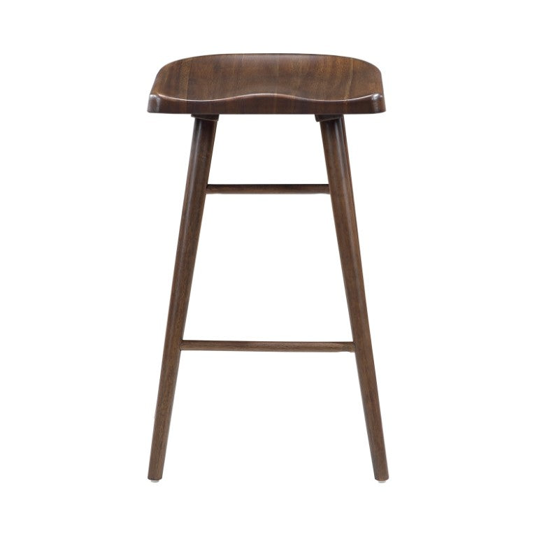 English Elm Stool Pub Height Saddle Seat Wood Veneer Set of 8 for Bar or High Top Table B011P572835