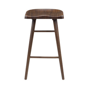 English Elm Stool Pub Height Saddle Seat Wood Veneer Set of 8 for Bar or High Top Table B011P572835