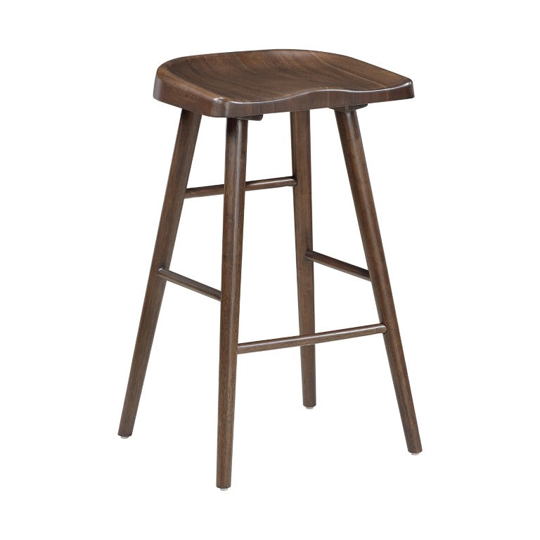 English Elm Stool Pub Height Saddle Seat Wood Veneer Set of 8 for Bar or High Top Table B011P572835