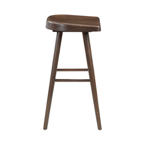 English Elm Stool Pub Height Saddle Seat Wood Veneer Set of 8 for Bar or High Top Table B011P572835