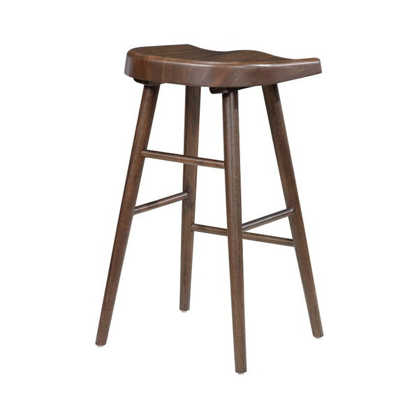 English Elm Stool Pub Height Saddle Seat Wood Veneer Set of 8 for Bar or High Top Table B011P572835