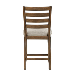 English Elm Counter Height Ladder Back Dining Chairs Cherry Wood Veneer Arts and Crafts Set of 8 B011P572837