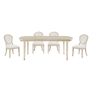 English Elm Dining Table Extendable Oak Veneer Design Seats Eight for Transitional Rooms B011P572838