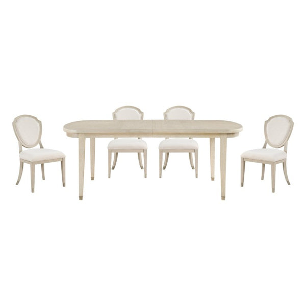 English Elm Dining Table Extendable Oak Veneer Design Seats Eight for Transitional Rooms B011P572838