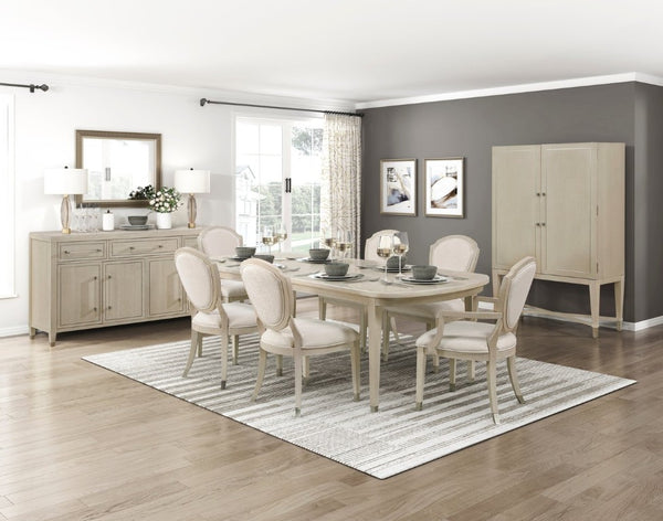 English Elm Arm Chairs Set of Ten Oak Veneer Ivory Chenille Upholstered Formal Dining Room B011P572841