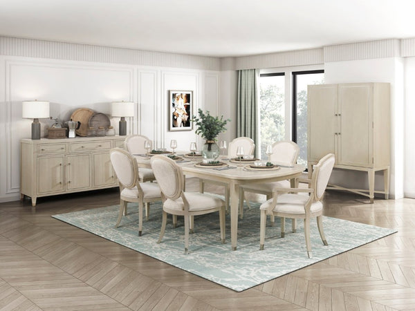 English Elm Arm Chairs Set of Ten Oak Veneer Ivory Chenille Upholstered Formal Dining Room B011P572841